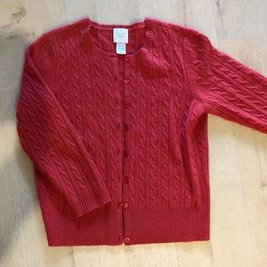 100% cashmere cable knit cardigan